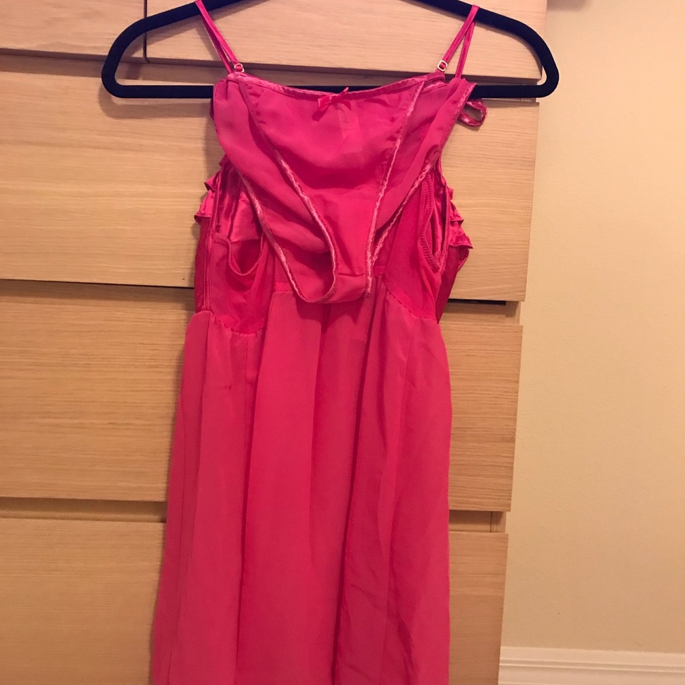 NWOT- Raspberry Ruffle Nightie w/matching panties - Picture 3 of 4